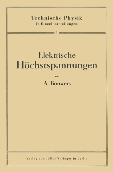 Produktbild: Elektrische H&ouml;chstspannungen