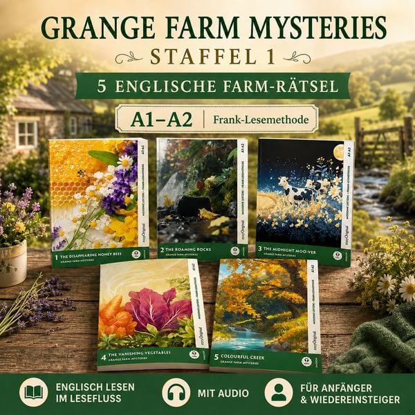 Produktbild: Grange Farm Mysteries &ndash; Staffel 1 - 5 englische Farm-R&auml;tsel aus Wales A1-A2 (+ Audio-Online)