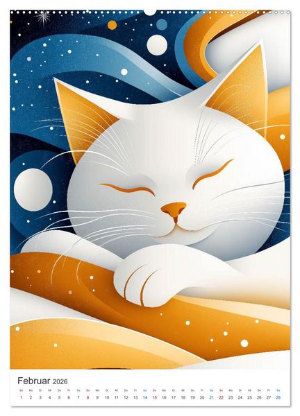 Produktbild: Kunterbunte Katzenbande (hochwertiger Premium Wandkalender 2026 DIN A2 hoch), Kunstdruck in Hochglanz