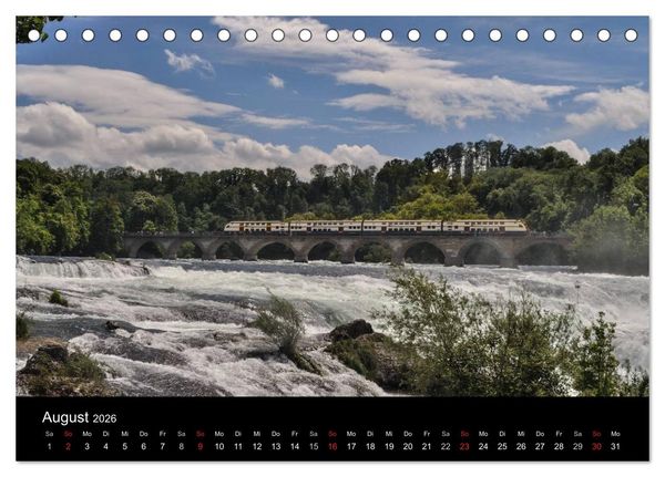 Produktbild: Mit der Bahn durch die Alpen (Tischkalender 2026 DIN A5 quer), CALVENDO Monatskalender