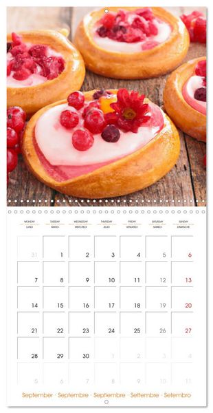 Produktbild: Art culinaire p&acirc;tisseries (Calendrier mural carr&eacute; 2026 30x30 cm) Calendrier double avec une page pour vos prises de notes