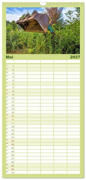 Produktbild: Familienplaner 2027 - Landmaschinen im Dornr&ouml;schenschlaf mit 5 Spalten (Wandkalender, 21 x 45 cm) CALVENDO
