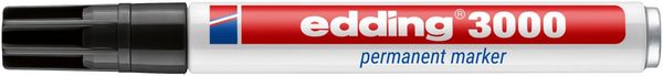 Produktbild: Edding 3000 Permanentmarker, schwarz