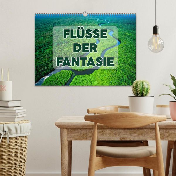Produktbild: Fl&uuml;sse der Fantasie (Wandkalender 2026 DIN A3 quer), CALVENDO Monatskalender