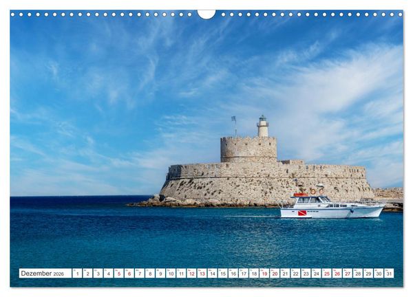Produktbild: Rhodos und Symi, Perlen in der &Auml;gis (Wandkalender 2026 DIN A3 quer), CALVENDO Monatskalender