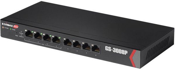 Produktbild: EDIMAX GS-3008P GS-3008P Netzwerk Switch 8 Port PoE-Funktion