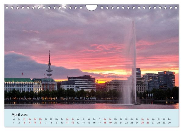 Produktbild: Freie Hansestadt Hamburg (Wandkalender 2026 DIN A4 quer), CALVENDO Monatskalender