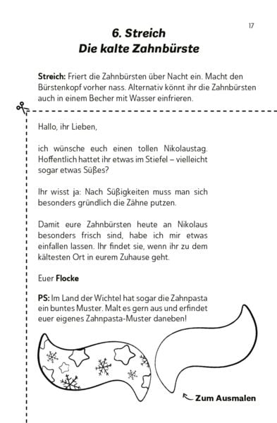Produktbild: Die lustigsten Wichtelbriefe f&uuml;r Kinder | Zum Ausschneiden & sofort Verwenden | Interaktives Adventskalender-Buch
