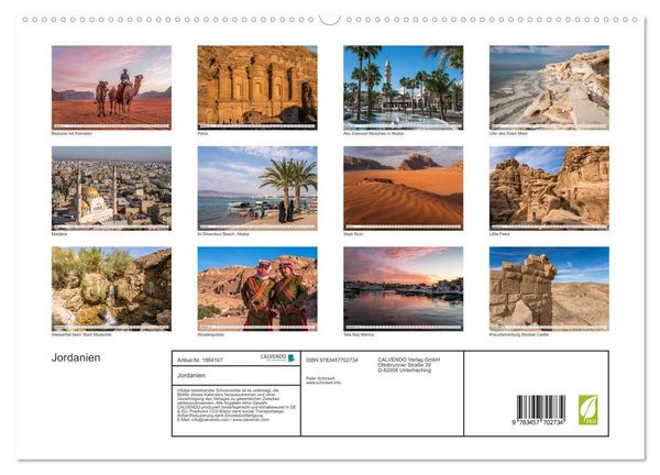 Produktbild: Jordanien (hochwertiger Premium Wandkalender 2026 DIN A2 quer), Kunstdruck in Hochglanz