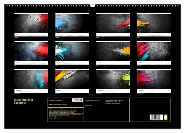 Produktbild: Mein kreativer Kalender (Wandkalender 2026 DIN A2 quer), CALVENDO Monatskalender