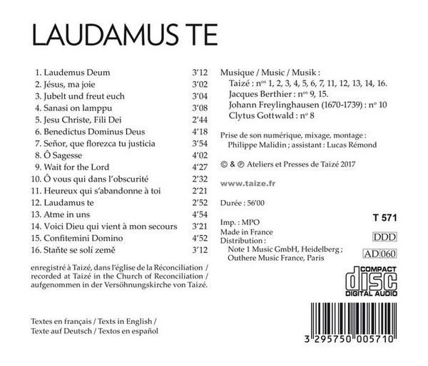 Produktbild: Taiz': Laudamus Te