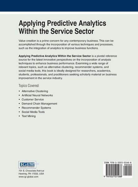 Produktbild: Applying Predictive Analytics Within the Service Sector