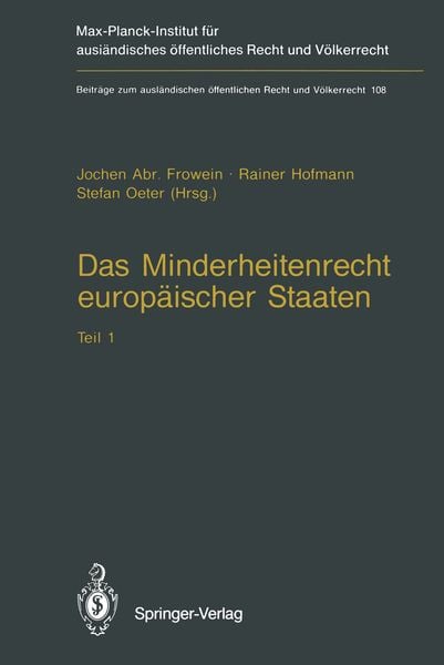 Produktbild: Das Minderheitenrecht europ&auml;ischer Staaten