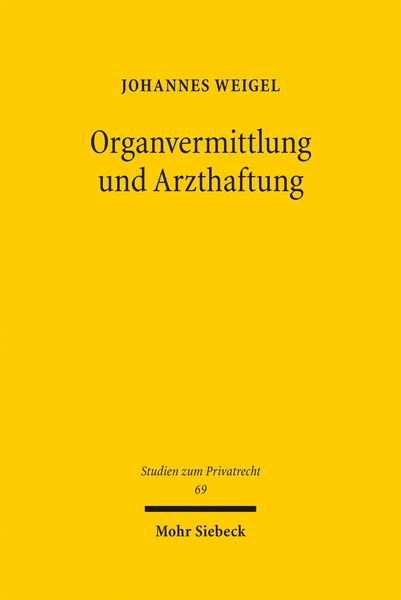 Produktbild: Organvermittlung und Arzthaftung