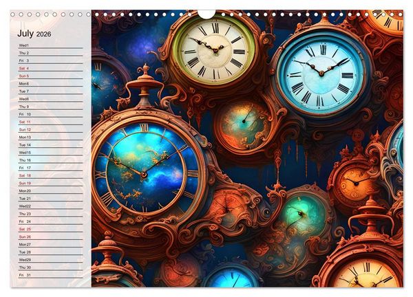 Produktbild: The abstract world of timepiece (Wall Calendar 2026 DIN A3 landscape), CALVENDO 12 Month Wall Calendar