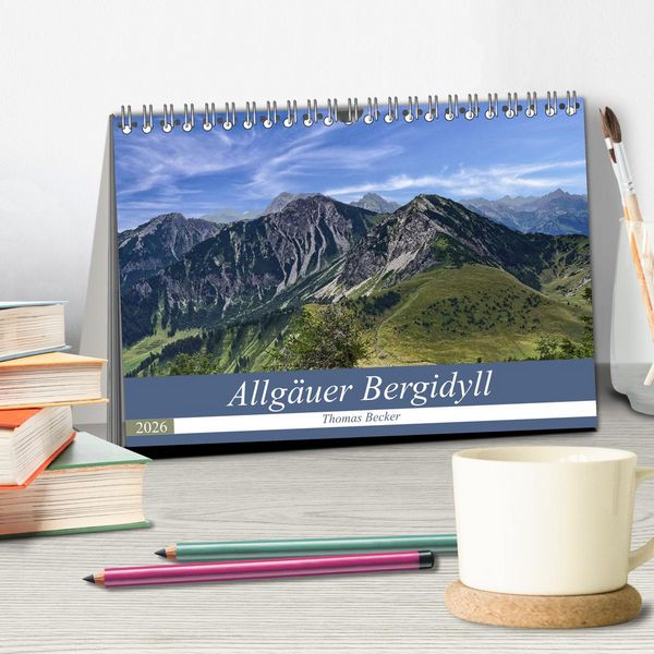 Produktbild: Allg&auml;uer Bergidyll (Tischkalender 2026 DIN A5 quer), CALVENDO Monatskalender