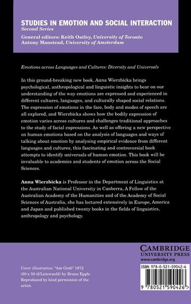 Produktbild: Emotions Across Languages and Cultures