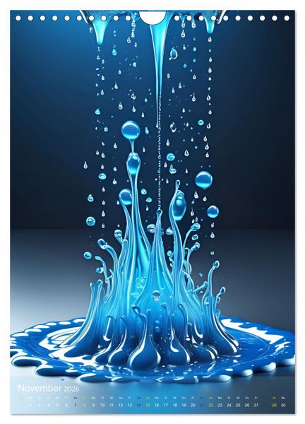 Produktbild: Splish! Splash! DROP ART (Wandkalender 2026 DIN A4 hoch), CALVENDO Monatskalender