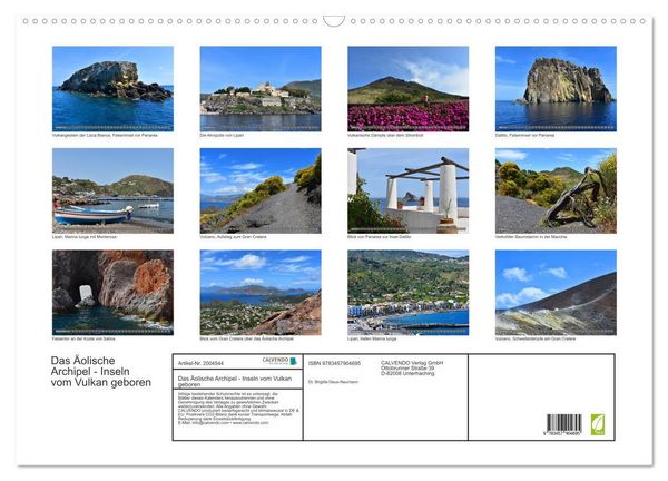 Produktbild: Das &Auml;olische Archipel - Inseln vom Vulkan geboren (Wandkalender 2026 DIN A2 quer), CALVENDO Monatskalender