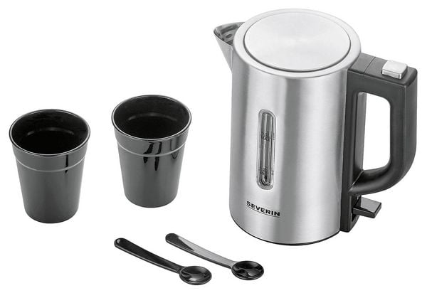Produktbild: Severin WK 3647 Wasserkocher BPA-frei Edelstahl, Schwarz Fassungsverm&ouml;gen: 0.5l