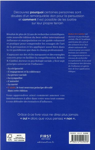 Produktbild: Influence et manipulation : la psychologie de la persuasion