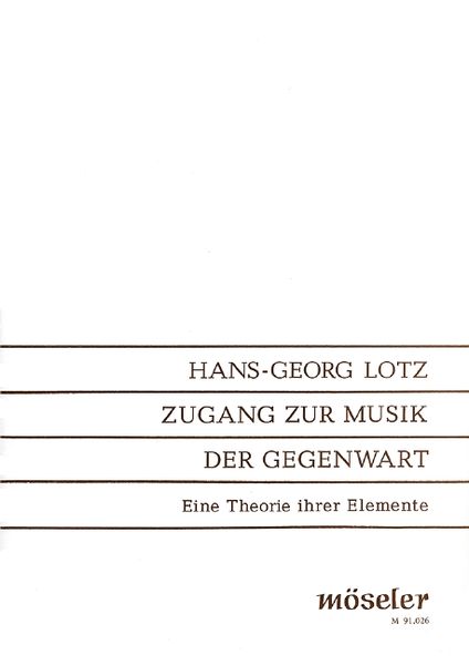 Produktbild: Zugang zur Musik der Gegenwart