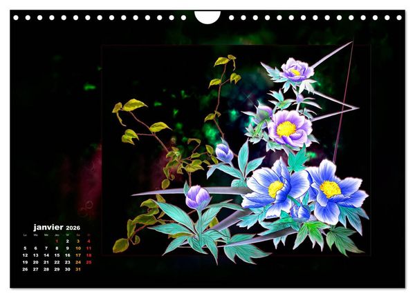 Produktbild: Images d'art Ikebana (Calendrier mural 2026 DIN A4 vertical), CALVENDO calendrier mensuel