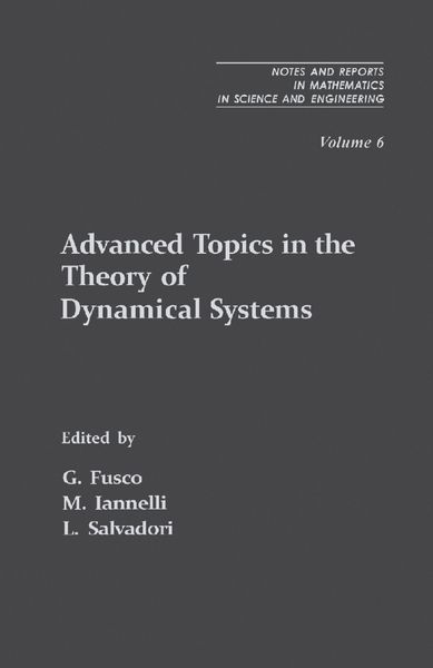 Produktbild: Advanced Topics in the Theory of Dynamical Systems