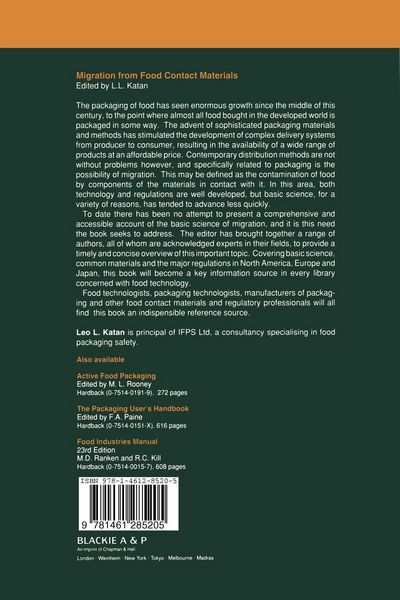 Produktbild: Migration from Food Contact Materials