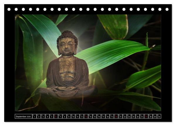 Produktbild: Buddha - Harmonie und Entspannung (Tischkalender 2026 DIN A5 quer), CALVENDO Monatskalender