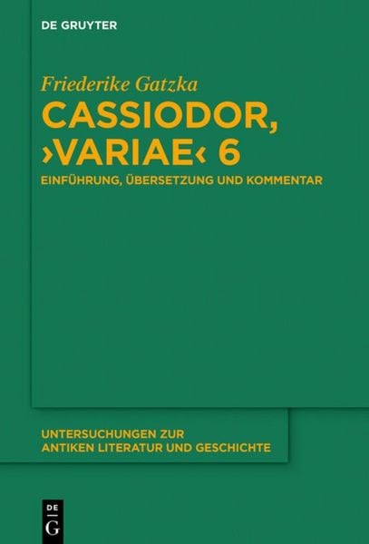 Produktbild: Cassiodor, &rsaquo;Variae&lsaquo; 6