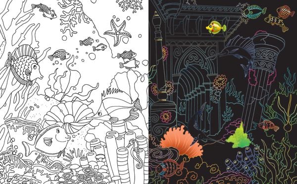 Produktbild: Magische Unterwasserwelt - Kritzel-Kratzel-Buch f&uuml;r Kinder ab 7 Jahren