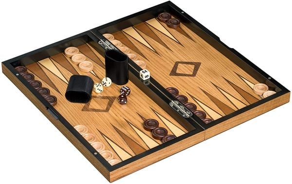 Philos 2514 - Schach-Backgammon-Dame-Set, Feld 44 mm, Königshöhe 75 mm