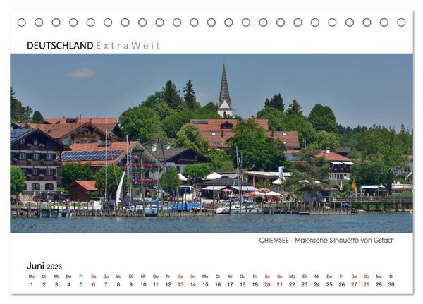 Produktbild: Wei&szlig;blaue Impressionen vom Chiemsee (Tischkalender 2026 DIN A5 quer), CALVENDO Monatskalender