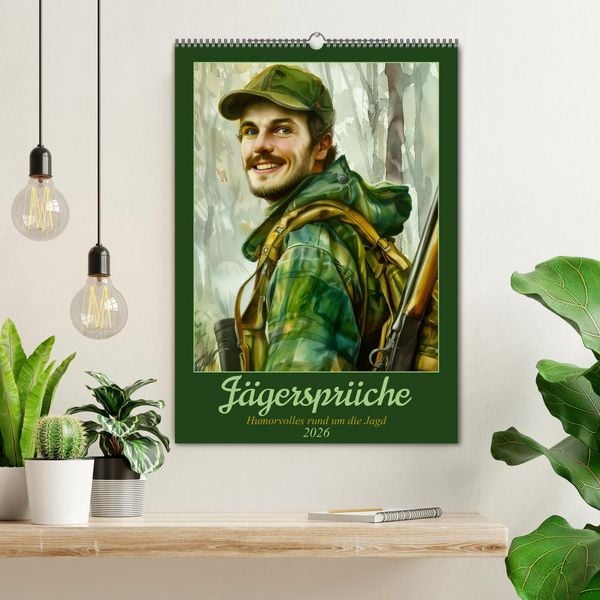 Produktbild: J&auml;gerspr&uuml;che (Wandkalender 2026 DIN A2 hoch), CALVENDO Monatskalender