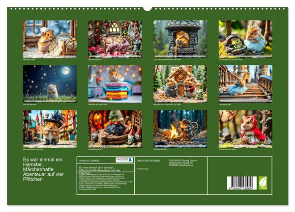 Produktbild: Es war einmal ein Hamster... M&auml;rchenhafte Abenteuer auf vier Pf&ouml;tchen (hochwertiger Premium Wandkalender 2026 DIN A2 quer), Kunstdruck in Hochglanz