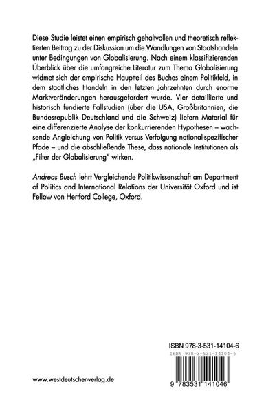 Produktbild: Staat und Globalisierung