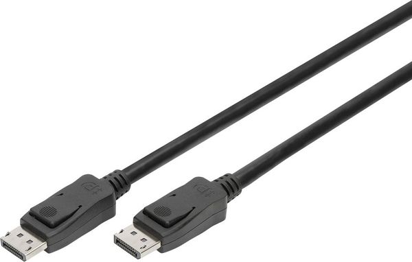 Digitus DisplayPort Anschlusskabel DisplayPort Stecker, DisplayPort Stecker 5.00 m Schwarz AK-340106-050-S vergoldete Steckkontakte, doppelt