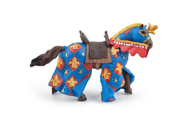 Produktbild: Spielfigur Streitross Lilie blau 9cm