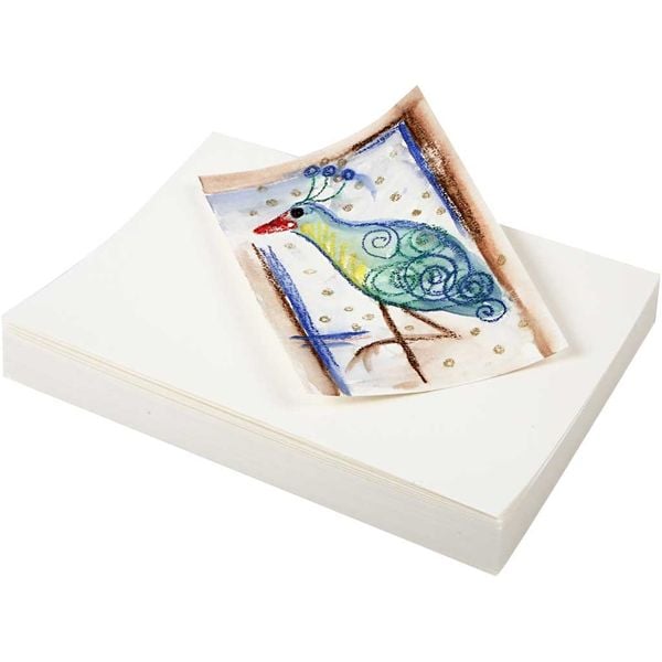 Produktbild: Creativ Company Aquarellpapier, A5, 148x210 mm, 200 g, Wei&szlig;, 100 Blatt