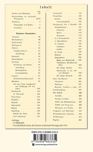 Bau- und Kunstdenkmäler Kreis Grafschaft WERNIGERODE 1913