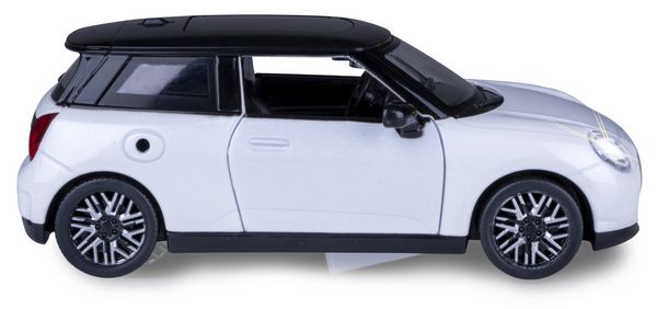 Produktbild: BMW Mini Cooper Diecast 1:28 wei&szlig; inkl. Knopfzellen