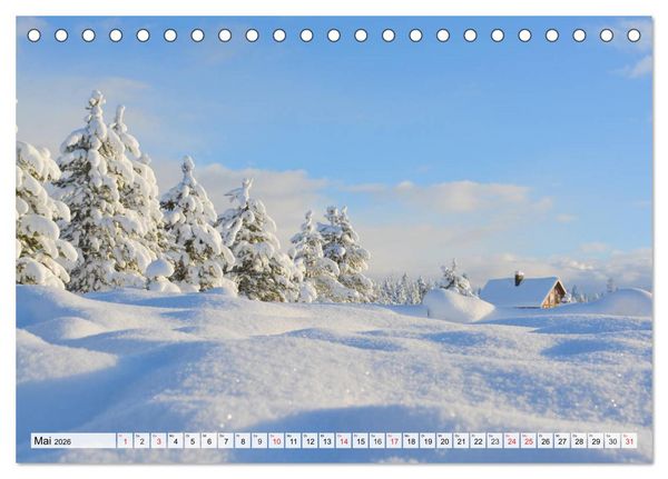 Produktbild: Winter. Zauberhafte Schneelandschaften (Tischkalender 2026 DIN A5 quer), CALVENDO Monatskalender