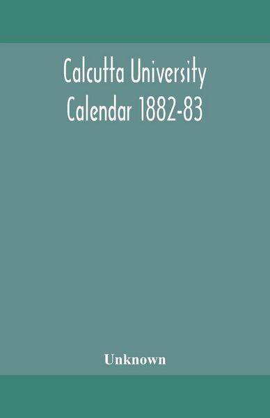 Produktbild: Calcutta University Calendar 1882-83