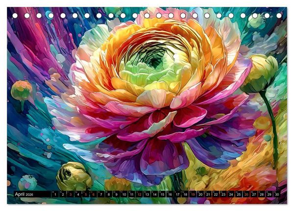 Produktbild: Bl&uuml;hende Zauberwelt (Tischkalender 2026 DIN A5 quer), CALVENDO Monatskalender