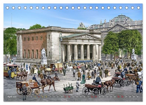 Produktbild: Berlin zur Kaiserzeit &ndash; Fotos neu restauriert und detailkoloriert (Tischkalender 2026 DIN A5 quer), CALVENDO Monatskalender