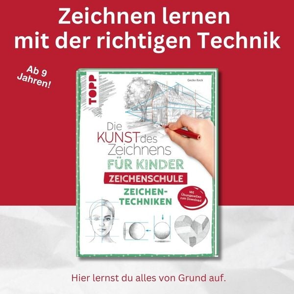 Produktbild: Die Kunst des Zeichnens f&uuml;r Kinder Zeichenschule - Zeichentechniken