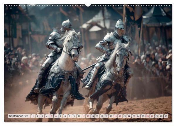 Produktbild: Ritter - Legenden aus Stahl und Ehre (Wandkalender 2026 DIN A2 quer), CALVENDO Monatskalender