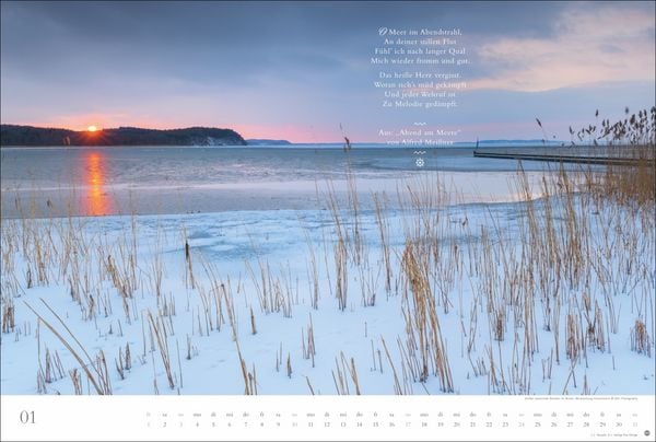 Produktbild: Deutschlands K&uuml;sten - Ein literarischer Spaziergang Kalender 2027 - Ein literarischer Spaziergang