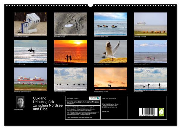 Produktbild: Cuxland, Urlaubsgl&uuml;ck zwischen Nordsee und Elbe (hochwertiger Premium Wandkalender 2026 DIN A2 quer), Kunstdruck in Hochglanz